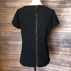 Banana Republic Navy Shirt with Exposed Zipper